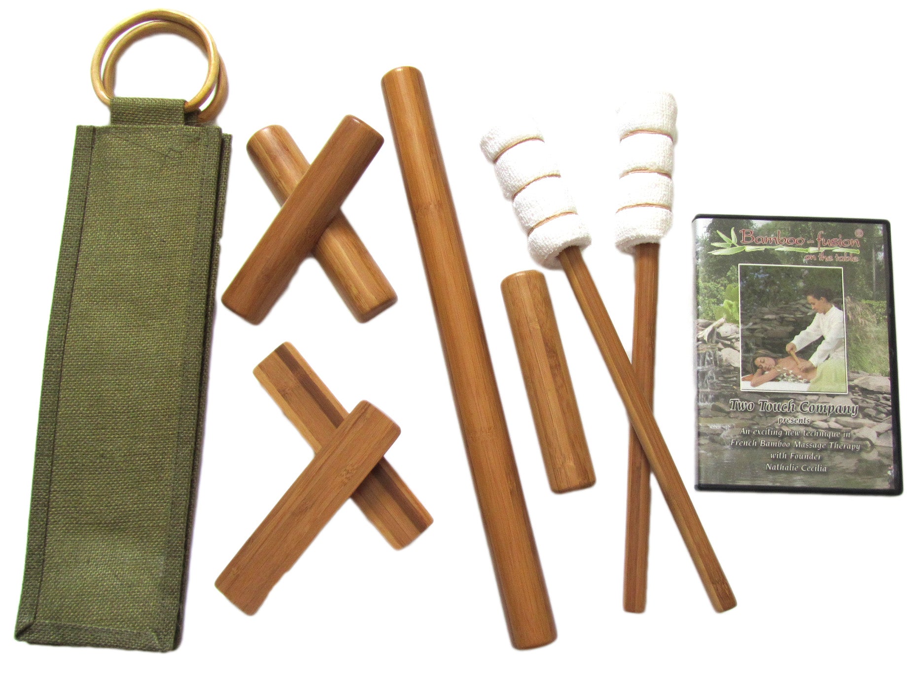 bambus massage set Bamboo Fusion Full Body Kit with DVD – The Stone Massage Company