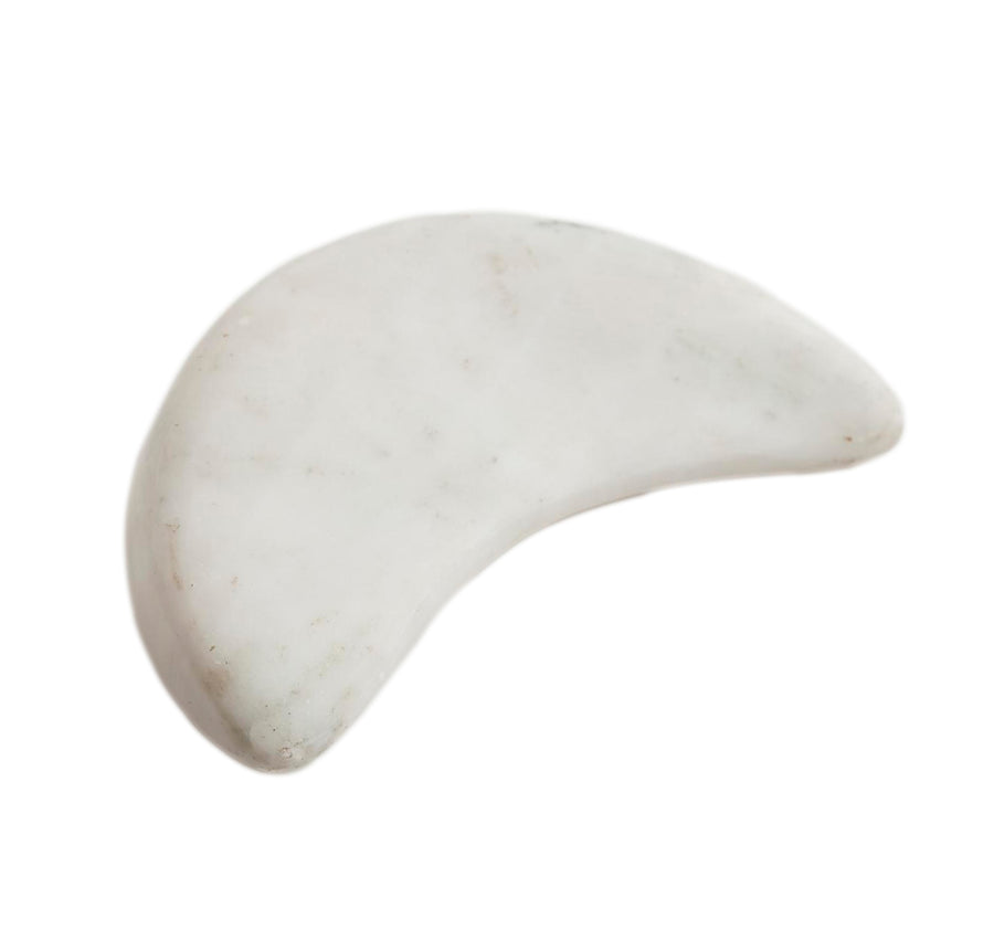 Marble Crescent Moon Stone
